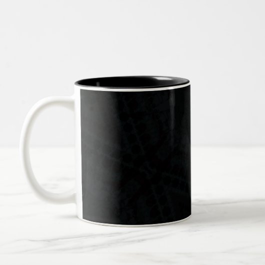 Annahme | Dark Boho Texture Zweifarbige Tasse (Links)