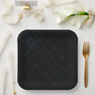 Annahme Dark Shibori Texture Pappteller