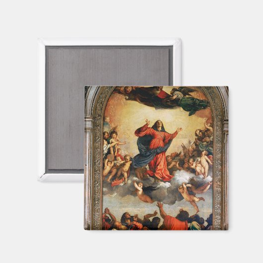 Annahme der Jungfrau, 1516-18 Magnet (Vorderseite/Rückseite)