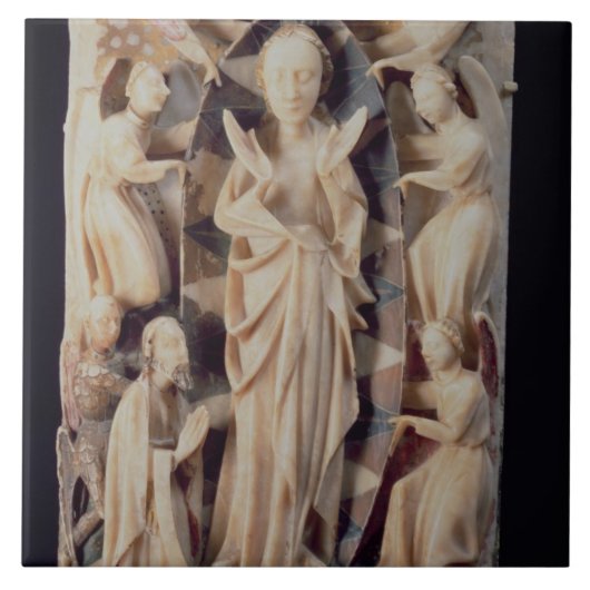Annahme der Jungfrau (Alabaster) Fliese (Vorderseite)