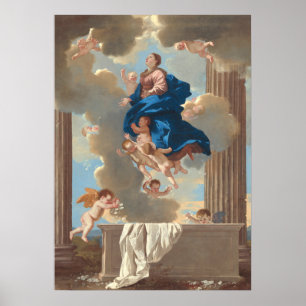 Annahme der Jungfrau, Nicolas Poussin Fine Art Poster
