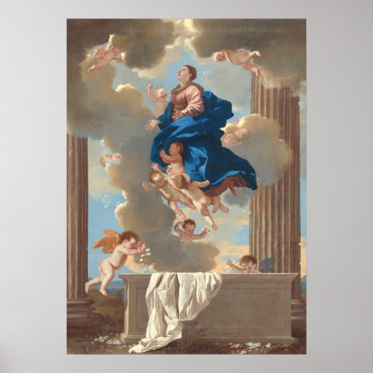 Annahme der Jungfrau, Nicolas Poussin Fine Art Poster (Vorne)