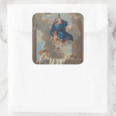 Annahme der Jungfrau Quadratischer Aufkleber (Tasche)