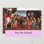 ANNAHME DER MAGI-Leinen Einladung (Vorne/Hinten)