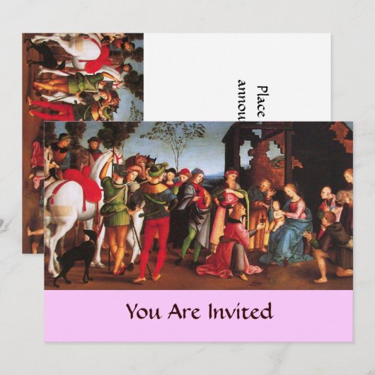 ANNAHME DES MAGI EINLADUNG (Vorne/Hinten)