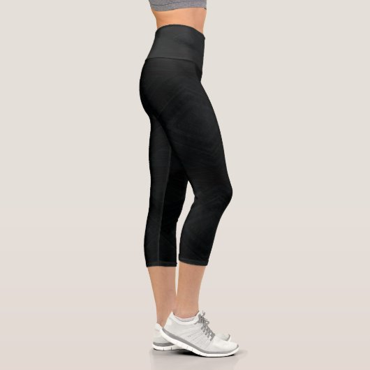 Annahme | Dunkle Abstrakte Textur Capri Leggings (Rechts)