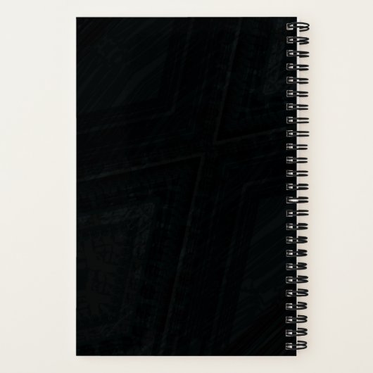 Annahme | Dunkle Abstrakte Textur Notizblock (Rückseite)