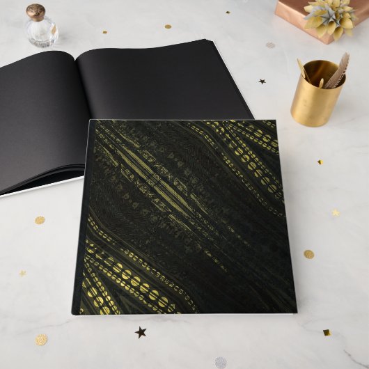 Annahme | Dunkle eklektische Textur Gästebuch (Vorderseite Offen)