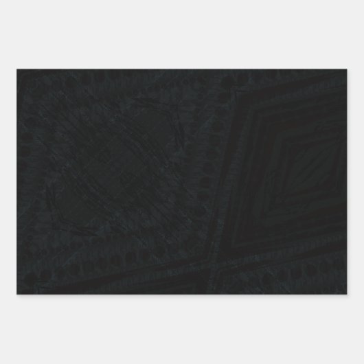 Annahme | dunkle geometrische Textur Geschenkpapier Set (Vorderseite)
