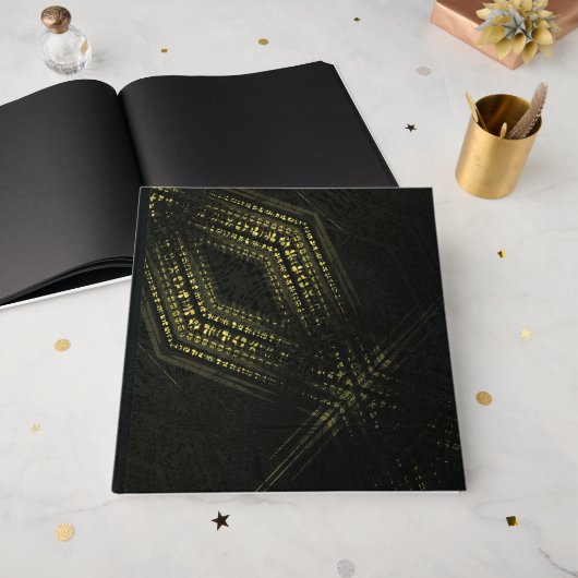 Annahme | Dunkle Gothic Textur Gästebuch (Vorderseite Offen)