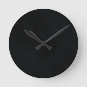 Annahme | Dunkle Gothic Textur Runde Wanduhr (Vorderseite)