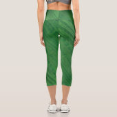 Annahme | Green Eclectic Boho Muster Capri Leggings (Rückseite)