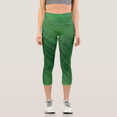 Annahme | Green Eclectic Boho Muster Capri Leggings (Vorderseite)