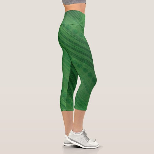 Annahme | Green Eclectic Boho Muster Capri Leggings (Rechts)