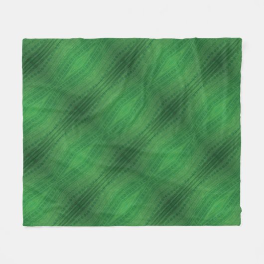 Annahme | Green Eclectic Boho Muster Fleecedecke (Vorderseite (Horizontal))