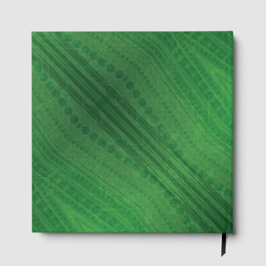 Annahme | Green Eclectic Boho Muster Gästebuch (Rückseite)