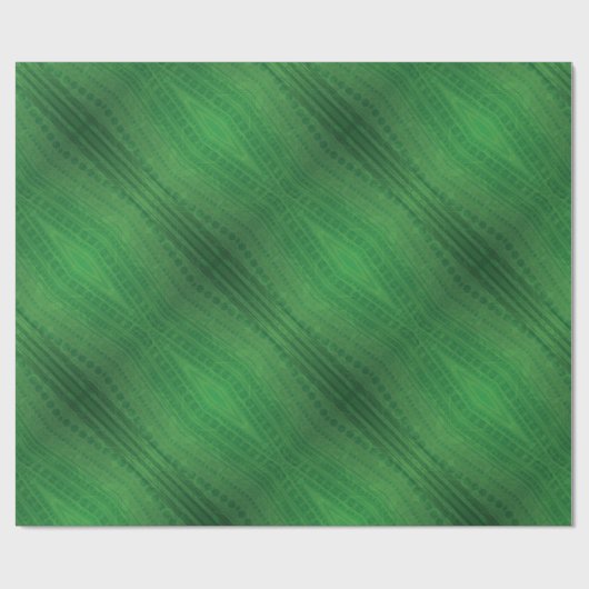 Annahme | Green Eclectic Boho Muster Geschenkpapier (Flach)