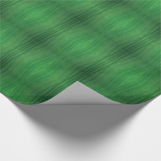 Annahme | Green Eclectic Boho Muster Geschenkpapier (Ecke)