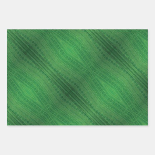 Annahme | Green Eclectic Boho Muster Geschenkpapier Set (Vorderseite 2)