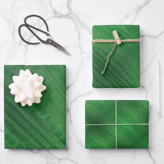 Annahme | Green Eclectic Boho Muster Geschenkpapier Set (Vorderseite)