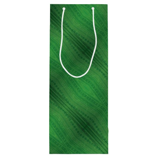 Annahme | Green Eclectic Boho Muster Geschenktüte Für Weinflaschen (Rückseite)