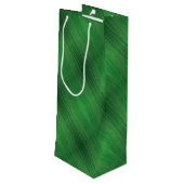 Annahme | Green Eclectic Boho Muster Geschenktüte Für Weinflaschen (Rückseite Schrägansicht)