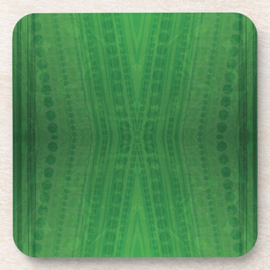 Annahme | Green Eclectic Boho Muster Getränkeuntersetzer (Vorderseite)