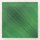 Annahme | Green Eclectic Boho Muster Glasuntersetzer (Vorderseite)