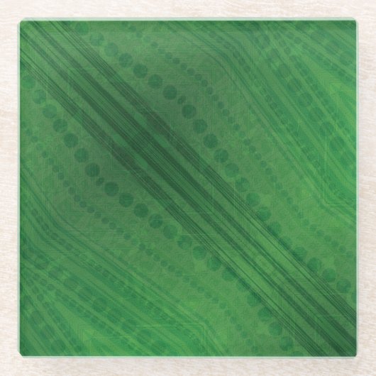 Annahme | Green Eclectic Boho Muster Glasuntersetzer (Vorderseite)