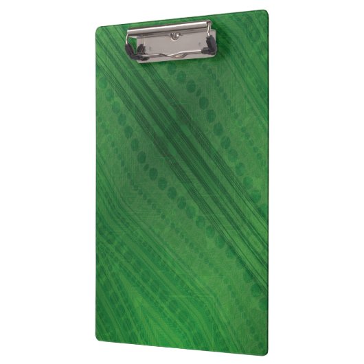 Annahme | Green Eclectic Boho Muster Klemmbrett (Links)