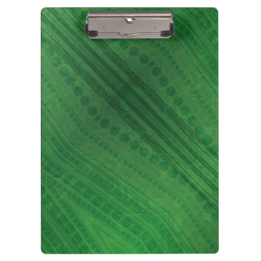 Annahme | Green Eclectic Boho Muster Klemmbrett (Vorderseite)