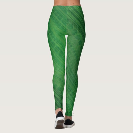 Annahme | Green Eclectic Boho Muster Leggings (Rückseite)