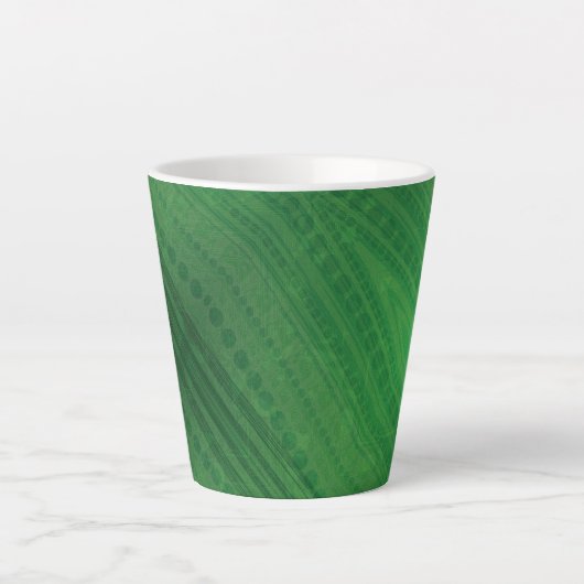 Annahme | Green Eclectic Boho Muster Milchtasse (Vorderseite)