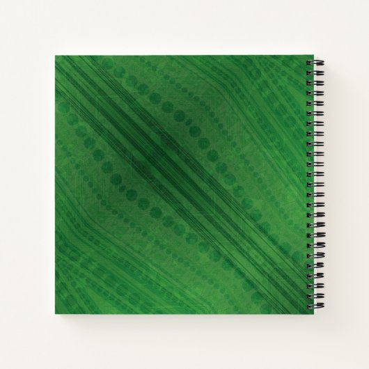 Annahme | Green Eclectic Boho Muster Notizblock (Rückseite)