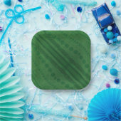 Annahme | Green Eclectic Boho Muster Pappteller (Party)