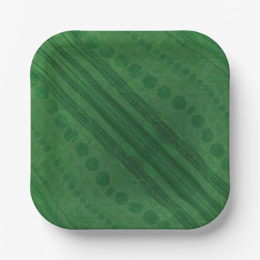 Annahme | Green Eclectic Boho Muster Pappteller (Vorderseite)