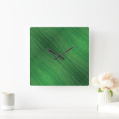 Annahme | Green Eclectic Boho Muster Quadratische Wanduhr (Zuhause)