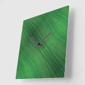 Annahme | Green Eclectic Boho Muster Quadratische Wanduhr (Winkel)