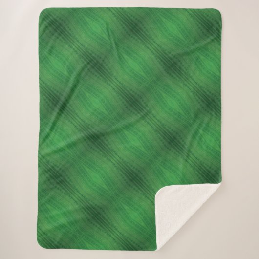 Annahme | Green Eclectic Boho Muster Sherpadecke (Vorderseite)