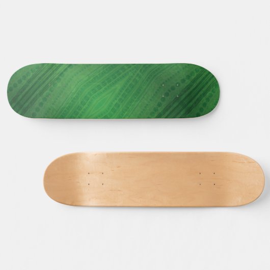 Annahme | Green Eclectic Boho Muster Skateboard (Horizontal)