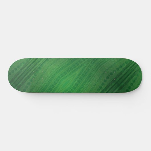 Annahme | Green Eclectic Boho Muster Skateboard (Horizontal)
