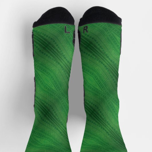 Annahme | Green Eclectic Boho Muster Socken (Oben)