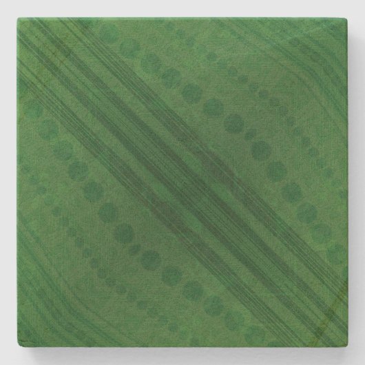 Annahme | Green Eclectic Boho Muster Steinuntersetzer (Vorderseite)