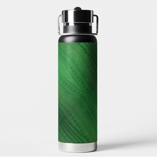 Annahme | Green Eclectic Boho Muster Trinkflasche (Hinten)