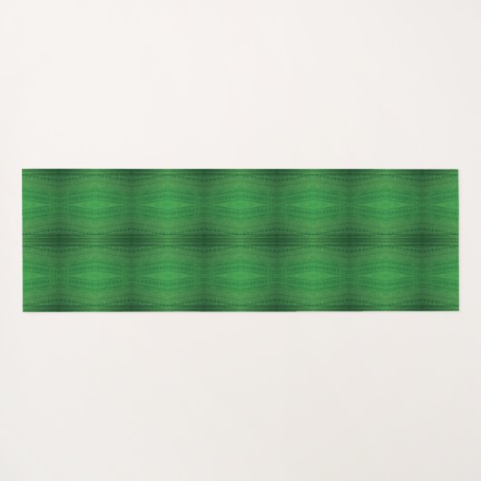 Annahme | Green Eclectic Boho Muster Yogamatte (Rückseite (Horizontal))