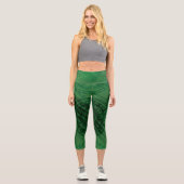 Annahme | Medaillen für grüne Meditation Capri Leggings (Vorderseite)
