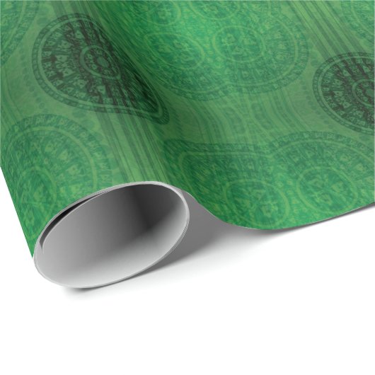 Annahme | Medaillen für grüne Meditation Geschenkpapier (Rolleneckpunkt)