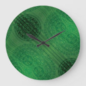 Annahme | Medaillen für grüne Meditation Große Wanduhr (Vorderseite)