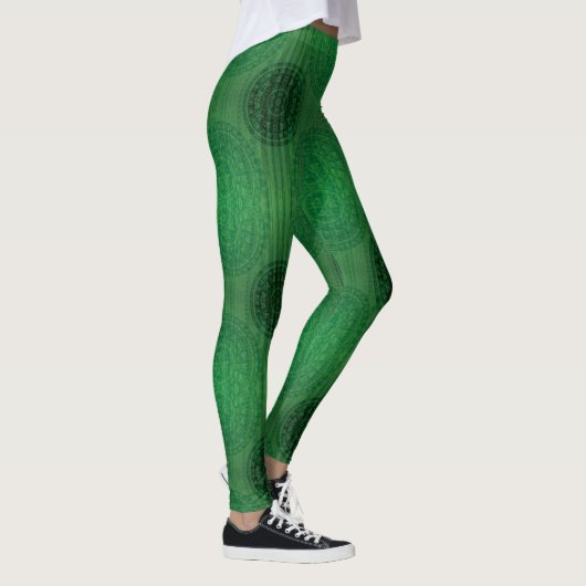 Annahme | Medaillen für grüne Meditation Leggings (Rechts)