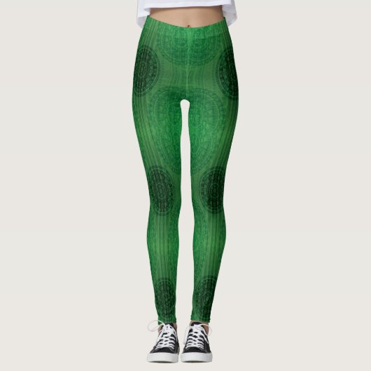 Annahme | Medaillen für grüne Meditation Leggings (Vorderseite)